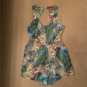 Multicolor Printed Mini Dress